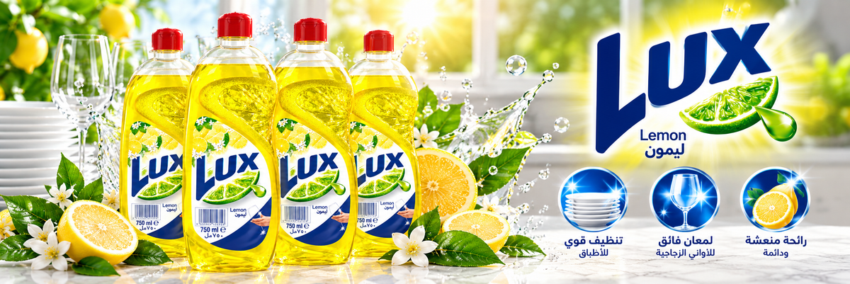 Lux Lemon Dishwashing Liquid – 725ml 4 pcs