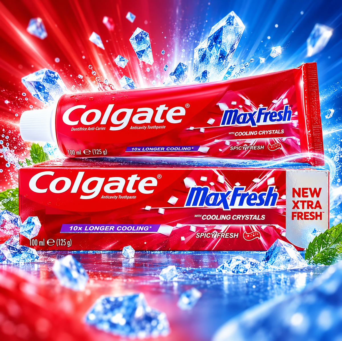 Colgate Max Fresh Spicy Fresh Toothpaste 100ml x 6pcs – Long-Lasting Freshness