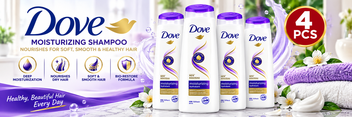 Dove Shampoo 400ml  x 4pcs – Moisturizing Care for Dry Hair