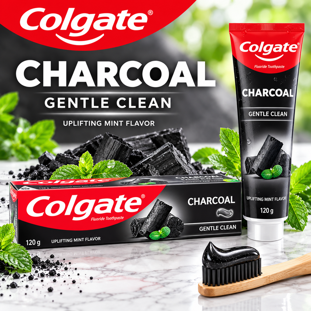 Colgate Gentle Clean Charcoal 120g – Deep Clean & Fresh Breath 6pcs