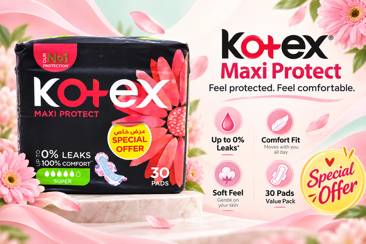 Kotex Maxi Super Pads – 4 packs x 120 pads