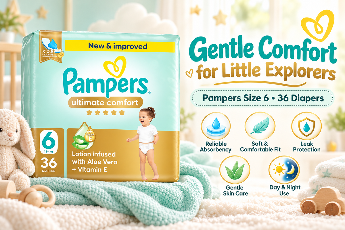 ampers Premium Care Size 6 – 36 Diapers Pack
