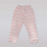 Rachel Riley Girls Red Heart Frill Pajama Sleepwear Set