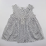 Rachel Riley Navy and Ivory Polka Dot Baby Doll Top