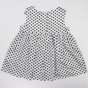 Rachel Riley Navy and Ivory Polka Dot Baby Doll Top