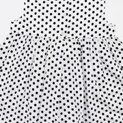 Rachel Riley Navy and Ivory Polka Dot Baby Doll Top