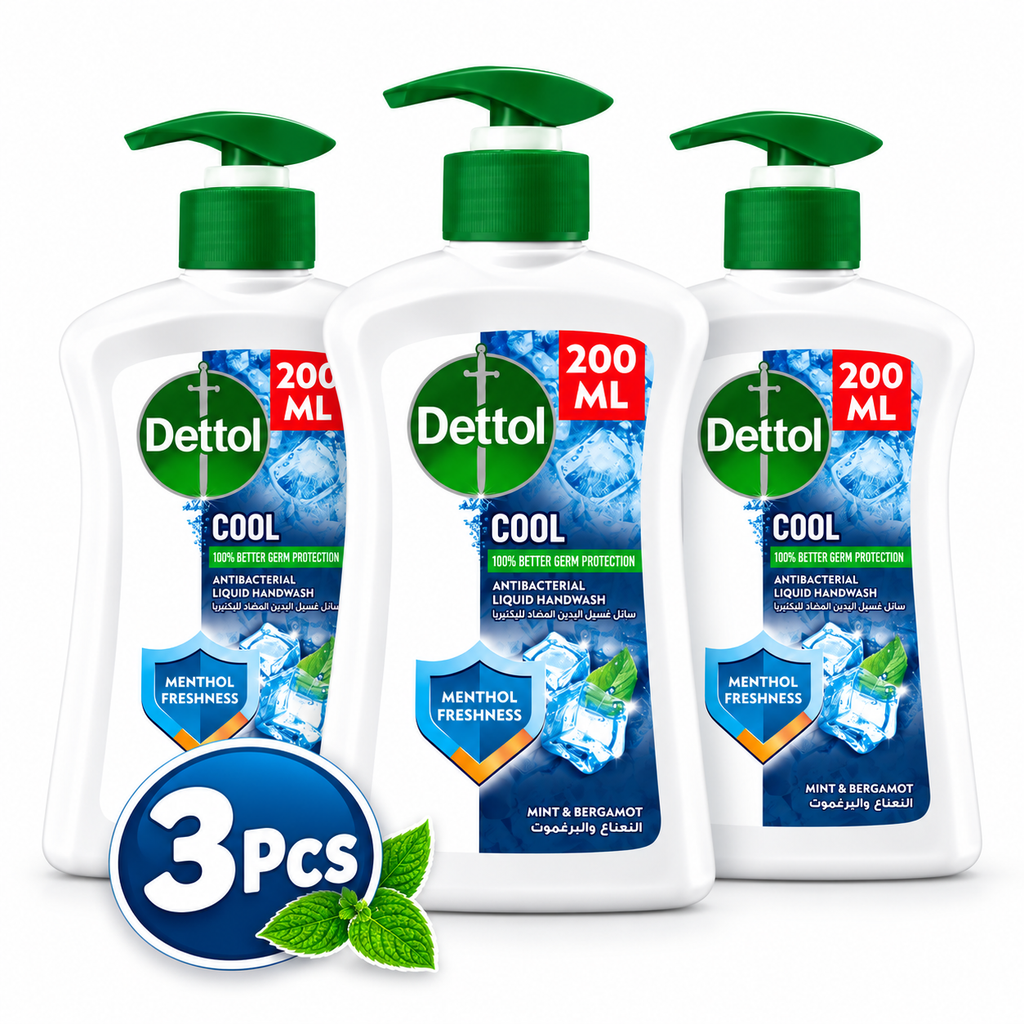Dettol Cool Mint Hand Wash – 200ml x 3pcs