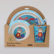 Pasito a Pasito Bamboo Knight Castle Dragon Children Dining Set 5-Piece
