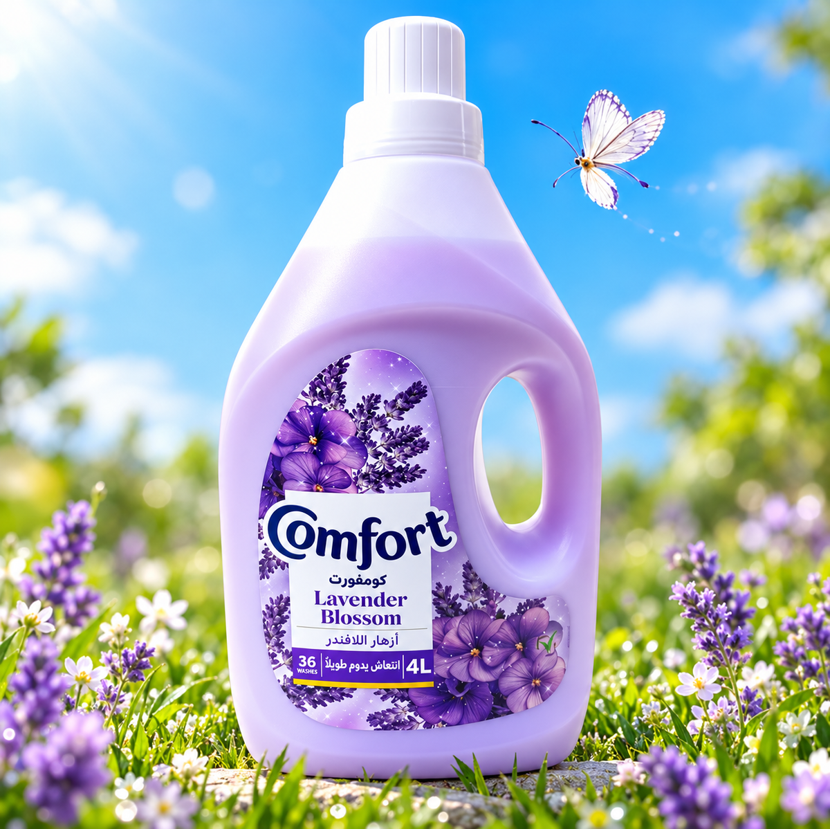 Comfort Lavender Blossom Fabric Softener 4L – Gentle Fabric Care