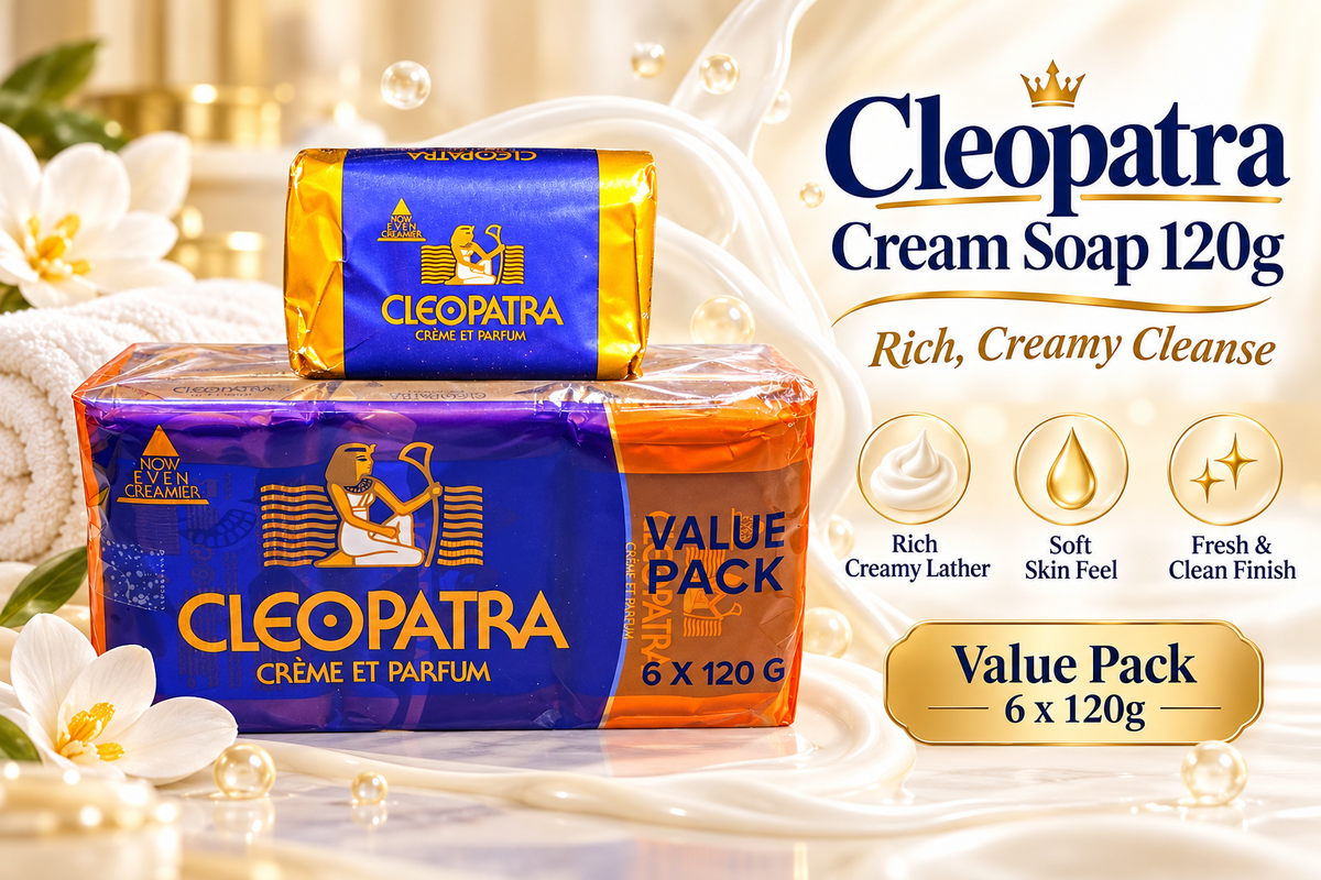 Cleopatra Cream Soap 120g 2Pack x 12pcs  – Gentle Cleansing & Soft Skin Care