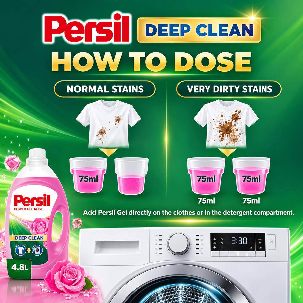 Persil Rose Power Gel 4.8L – Powerful Laundry Detergent