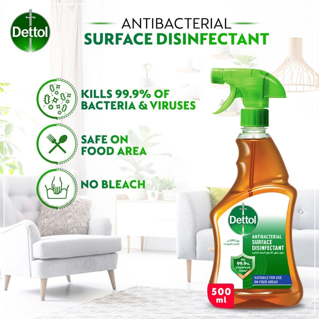 Dettol Original Anti-Bacterial Surface Disinfectant Liquid Trigger 500 ml