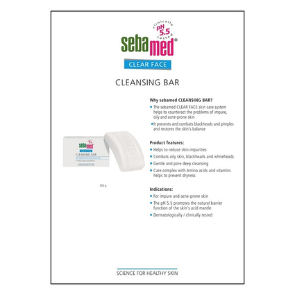 Sebamed Clear Face Cleansing Bar Soap for Acne-Prone Skin | 150g