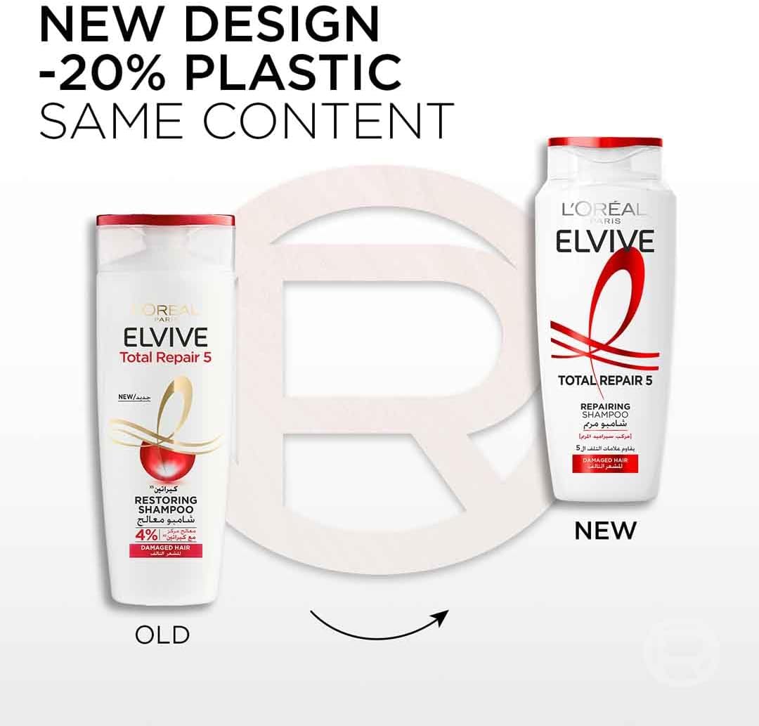 L'Oréal Paris Elvive Total Repair 5 Shampoo for Damaged Hair | 400ml