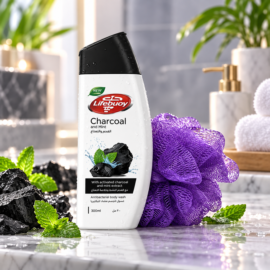 Lifebuoy Antibacterial Body Wash Duo Pack | Mild Care 500ml & Charcoal & Mint 280ml