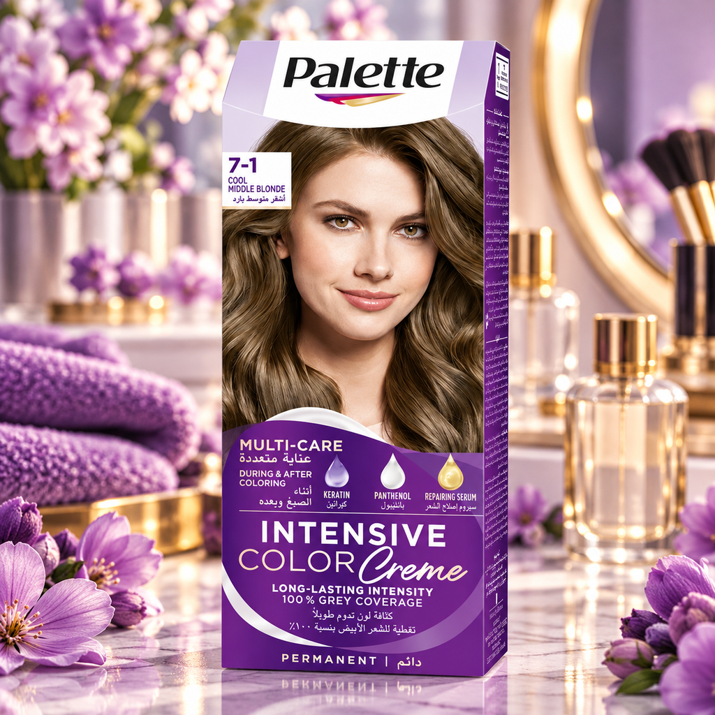Schwarzkopf Palette Intensive Permanent Hair Color - Cool Medium Blonde (7-1)