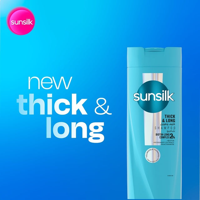 Sunsilk Thick & Long Hair Care Duo | Shampoo 400ml & Conditioner 320ml Bundle
