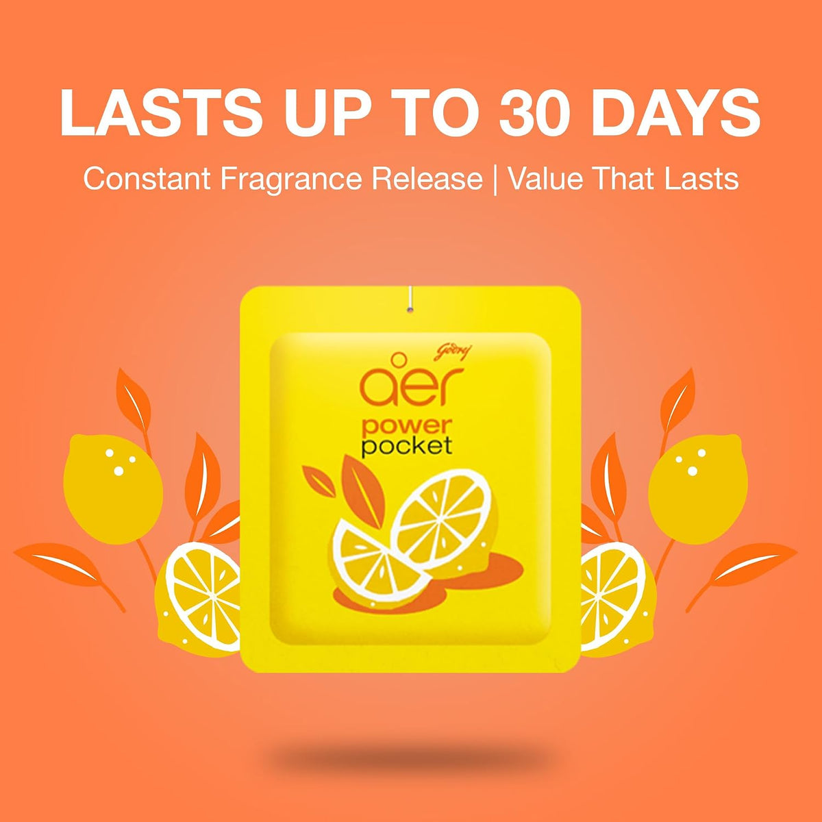 Godrej Aer Long-Lasting Home & Bathroom Freshener - Lemon Scent (6-Pack)