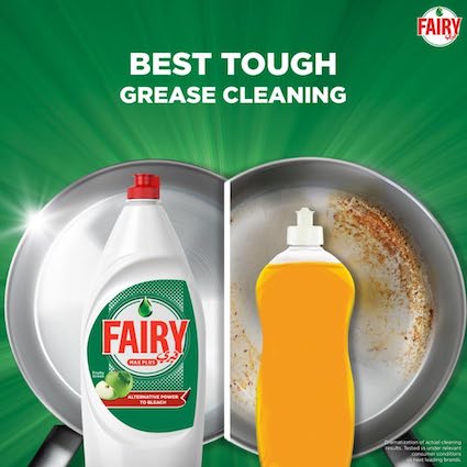 Fairy Dishwashing Liquid Soap - Green Apple Scent (Dual 600ml Value Pack)