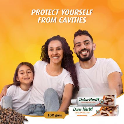 Dabur Herbal Clove Toothpaste | Cavity Protection | 4 x 100g (Pack of 4)