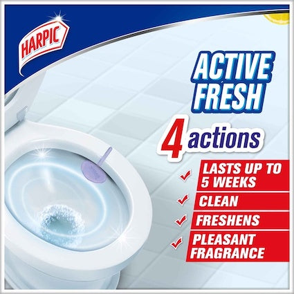Harpic Lavender Hygiene Cageless Toilet Block | 2-Piece Pack (2 Packs Total)
