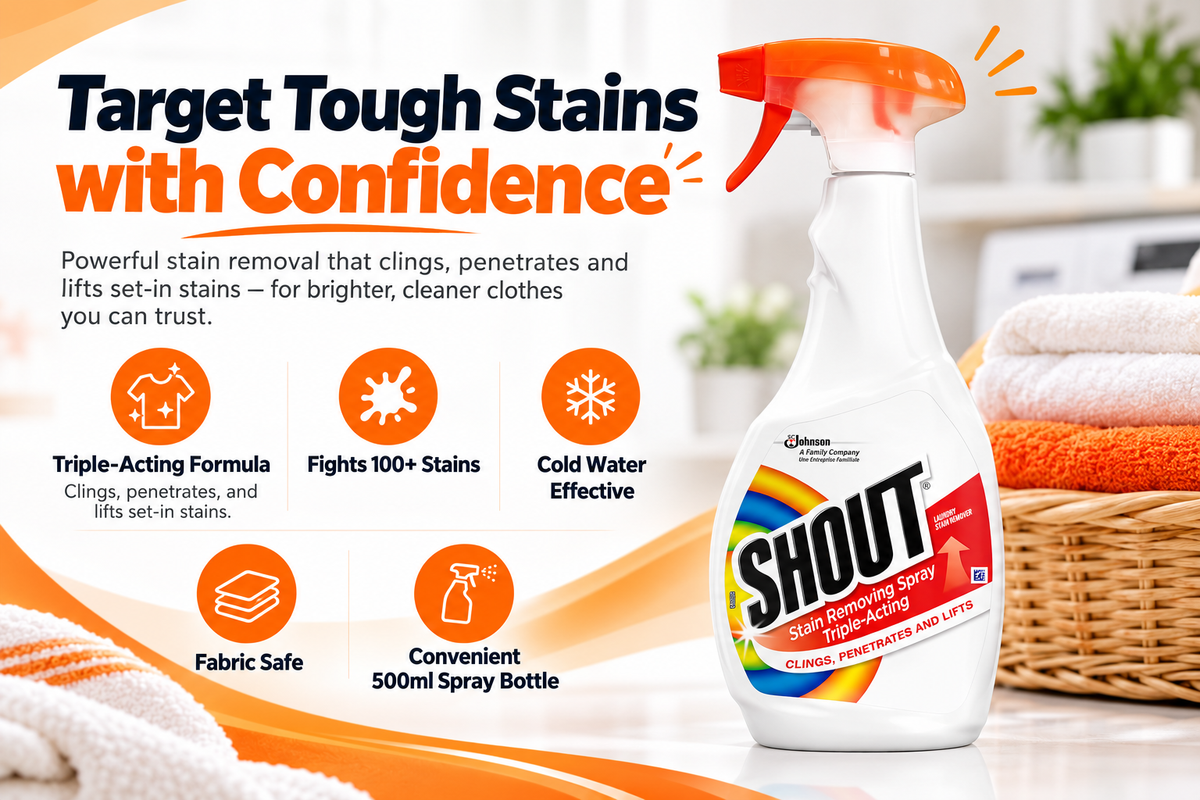 Shout Triple-Acting Laundry Stain Remover Spray | 500ml