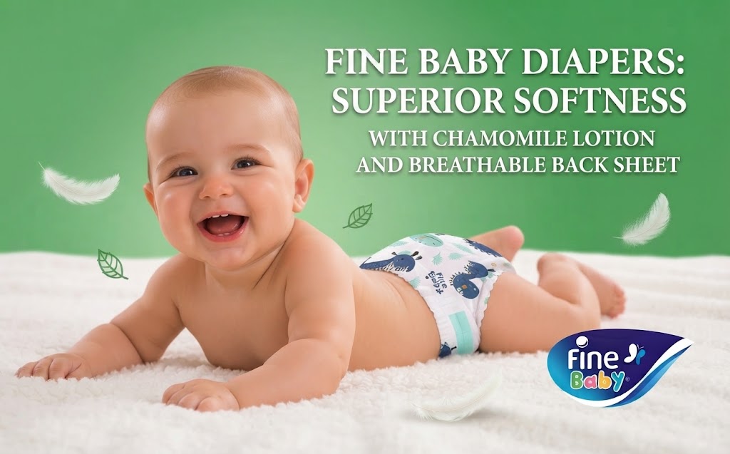 Fine Baby Diapers, Size 2, Small, 3-6 kg, 58 Diaper
