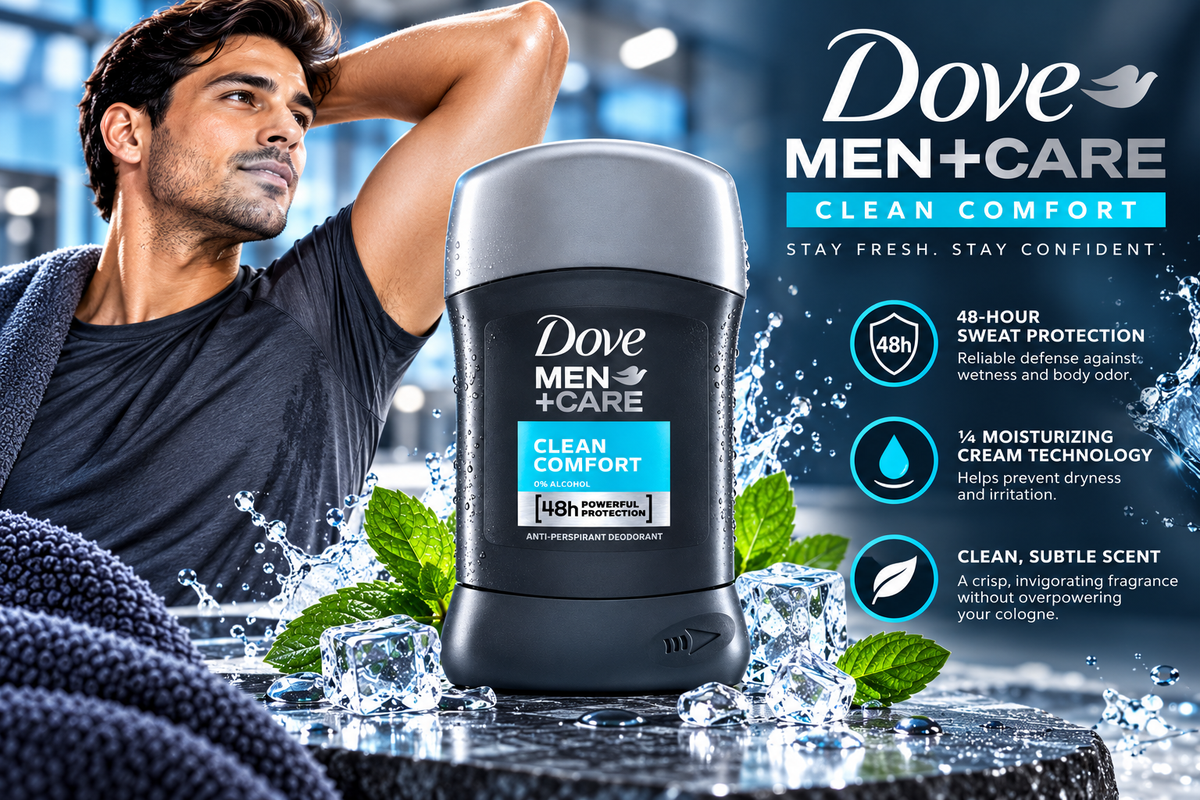 Dove Men+Care Clean Comfort Antiperspirant Deodorant Stick | 40ml
