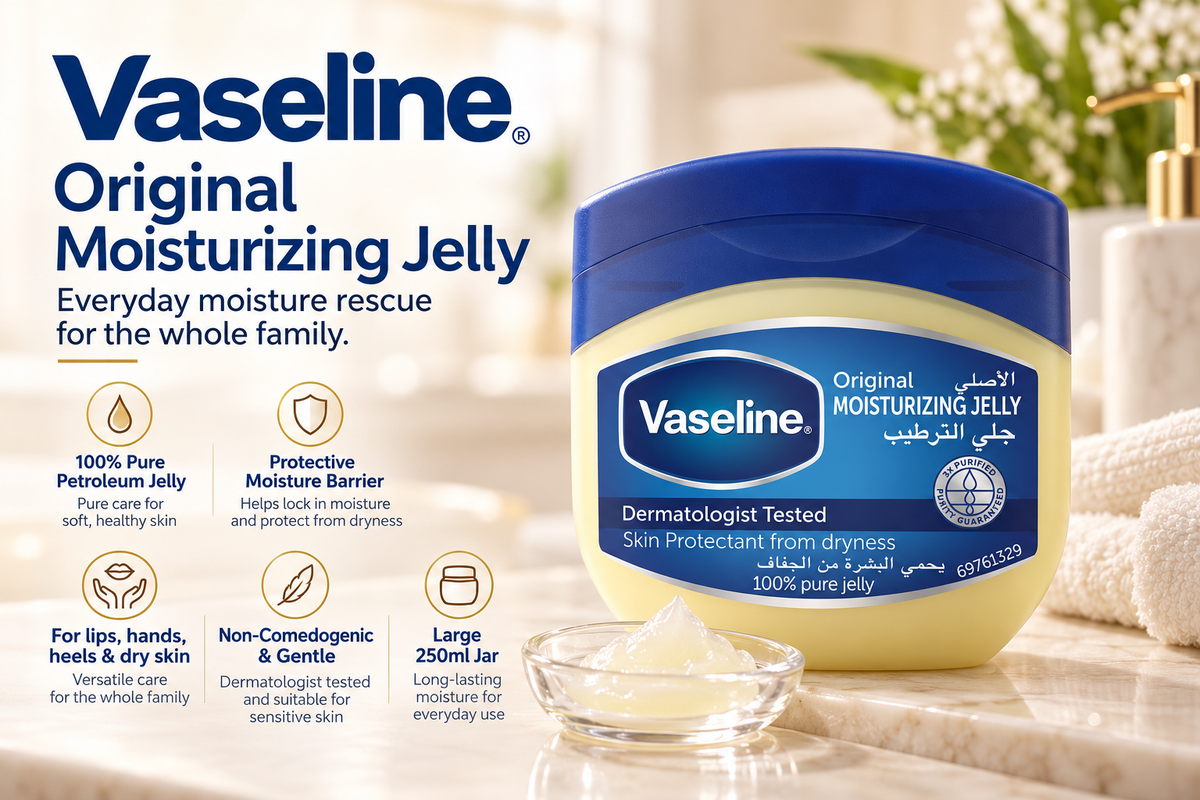 Vaseline Original Pure Petroleum Jelly | Skin Protectant & Healing Jelly | 250ml