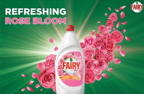 Fairy Rose Bloom Touch Of Vitamin E Dishwashing Liquid 600 ml