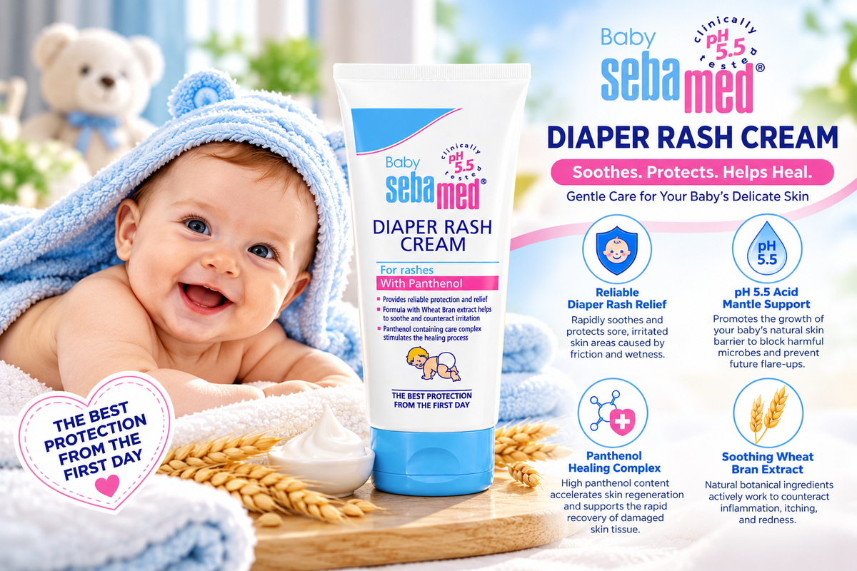 Sebamed Baby Diaper Rash Cream with Panthenol & pH 5.5 | 100ml