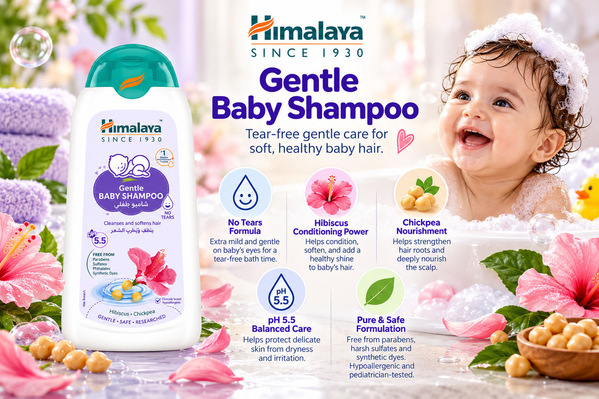Himalaya Gentle Baby Shampoo | 200ml No Tears Formula