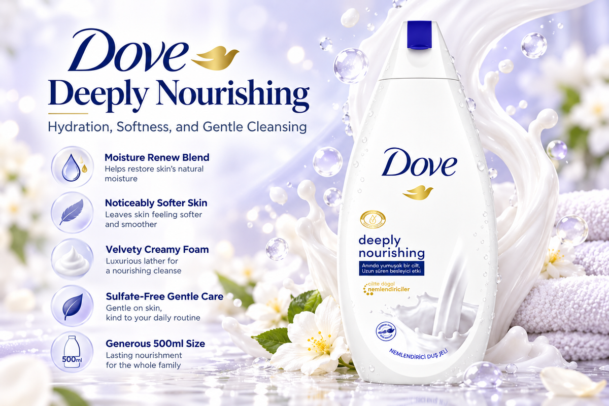 Dove Hydrating Body Wash - Deeply Nourishing Formula (500ml)