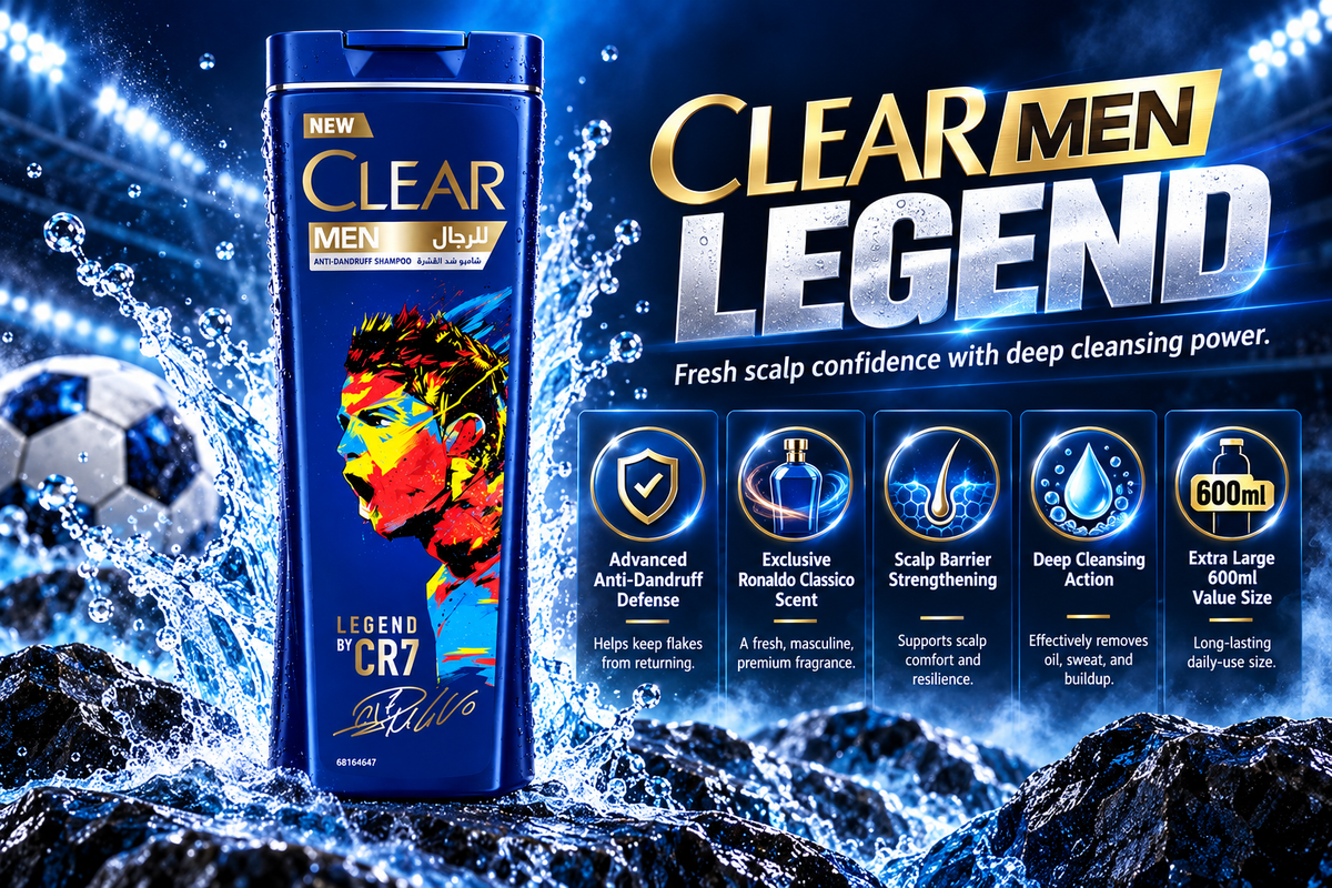 CLEAR Men Deep Clean Scalp Shampoo - Ronaldo Classico Edition (600 ml)