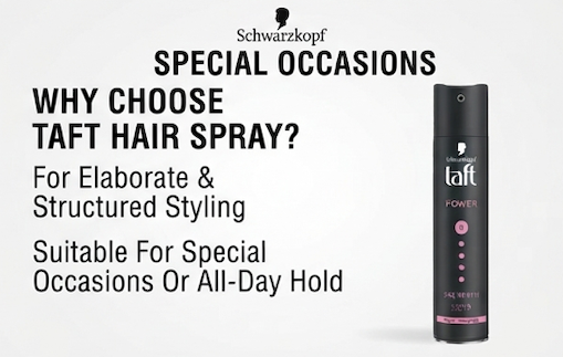Schwarzkopf TAFT Power Hold 5 Hair Spray for Heat Protection, Cashmere like Softness for Dry - 250Ml.