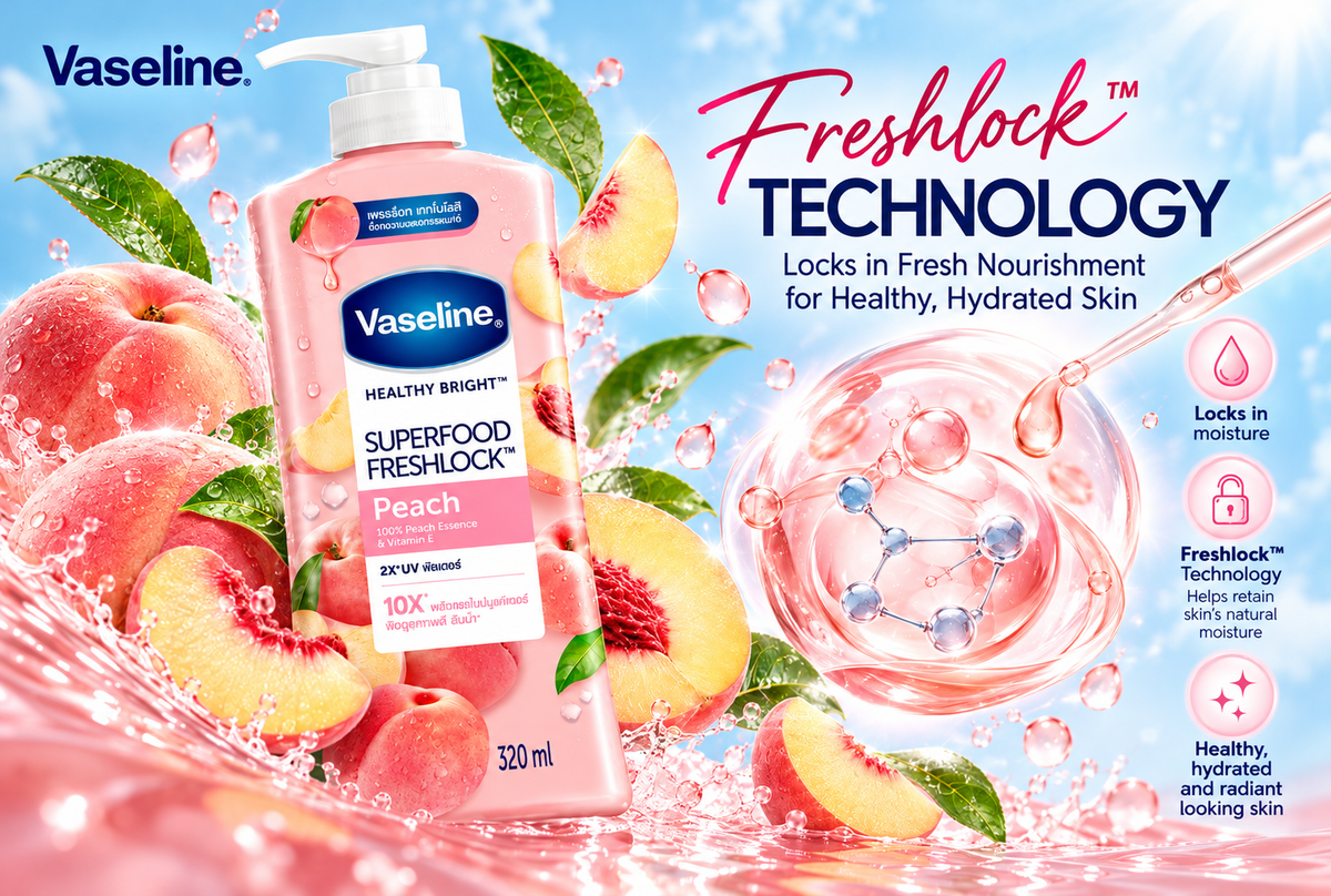 Vaseline Peach Superfood Lotion 320ml