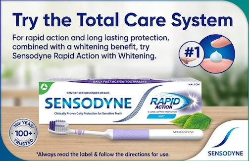 Sensodyne Rapid Action Whitening Toothpaste 75 ml