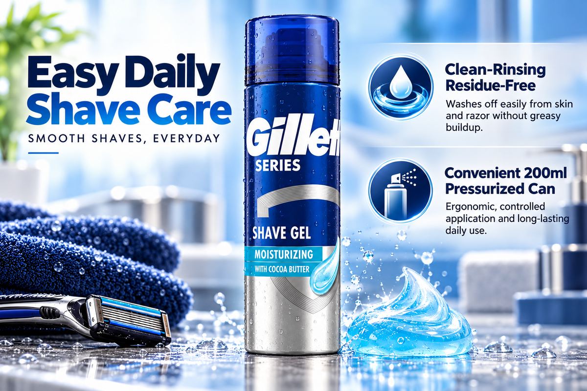 Gillette Series Moisturizing Shave Gel - Cocoa Butter Formula (200 ml)