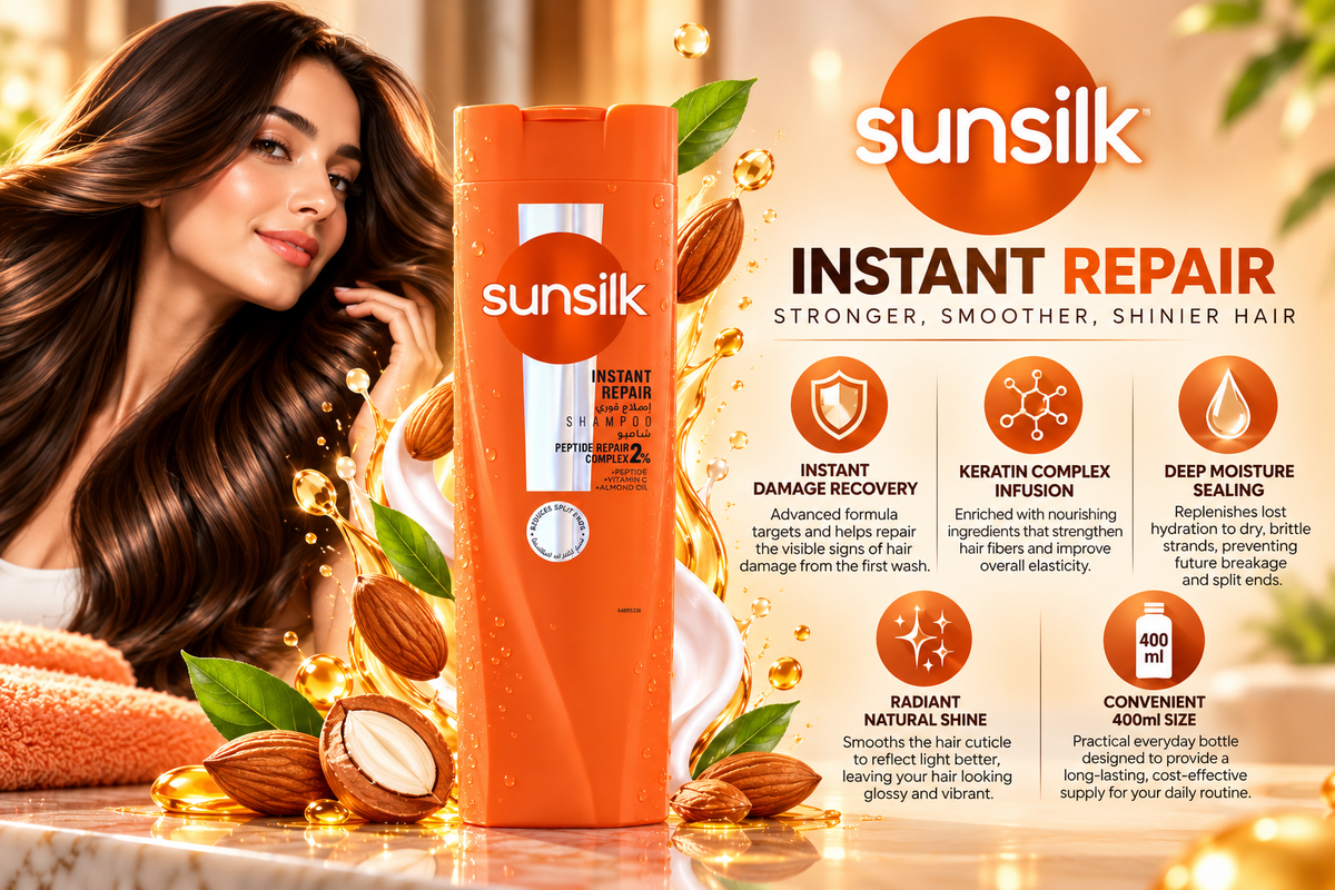 Sunsilk Instant Repair & Protect Shampoo for Damaged Hair - 400 ml