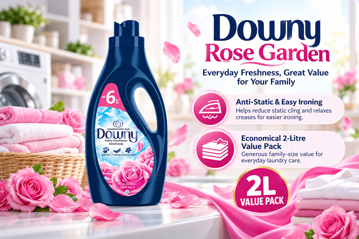 Downy Rose Garden Concentrate Fabric Softener & Enhancer | 2 Litre Value Pack