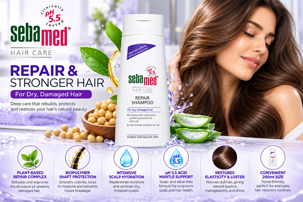 Sebamed Restorative pH 5.5 Scalp & Hair Treatment Shampoo - 200 ml