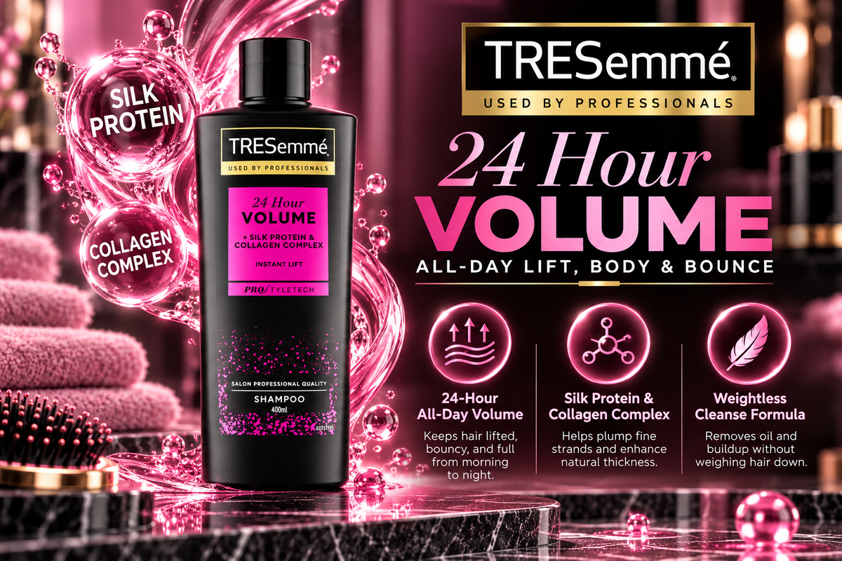 TRESemmé 24 Hour Body Volume Shampoo with Silk Protein & Collagen | 400ml