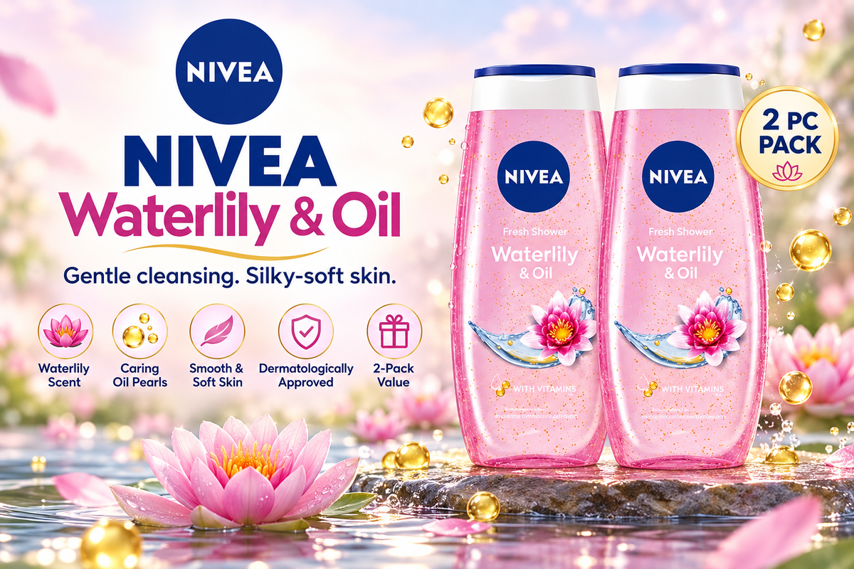 Nivea Waterlily & Oil Shower Gel | 250ml (2-Pack)