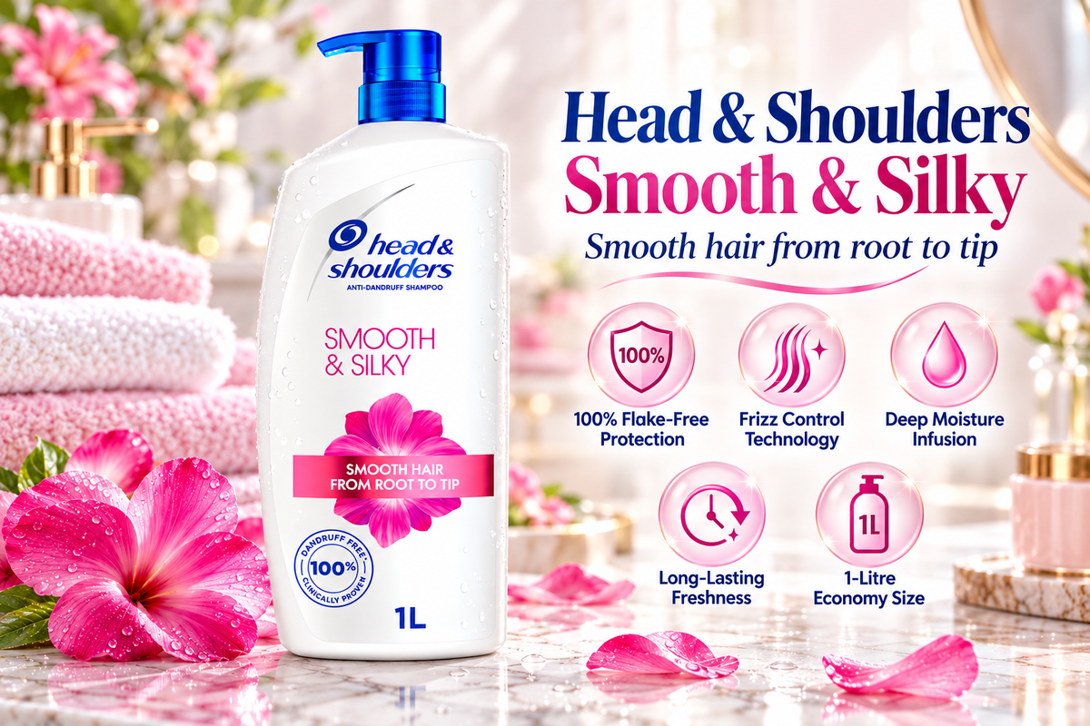 Head & Shoulders Smooth & Silky Moisture Shampoo - Value Pack (1000ml)