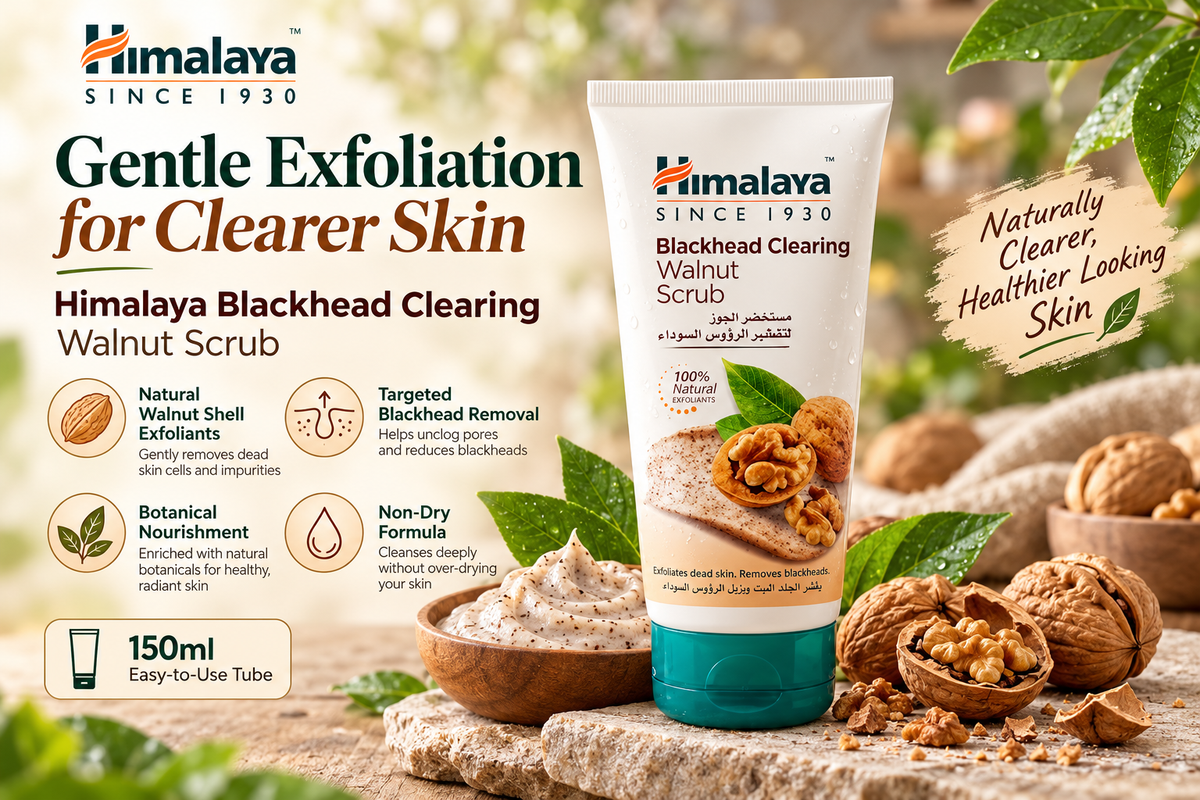 Himalaya Herbals Blackhead Clearing Walnut Face Scrub | 150ml