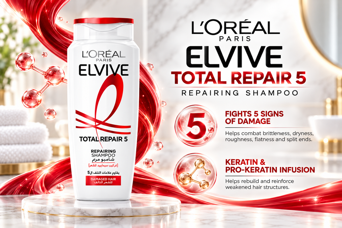 L'Oréal Paris Elvive Total Repair 5 Shampoo for Damaged Hair | 400ml