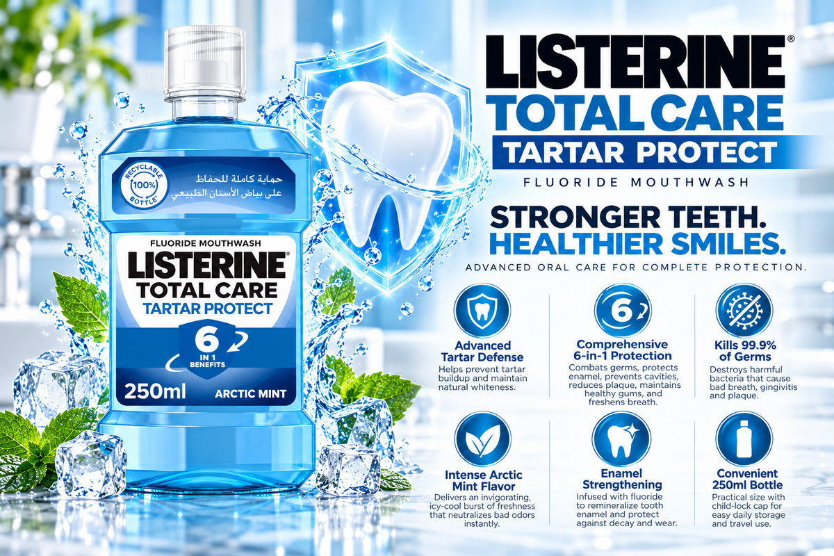 Listerine Total Care Tartar Protect Mouthwash Arctic Mint | 250ml