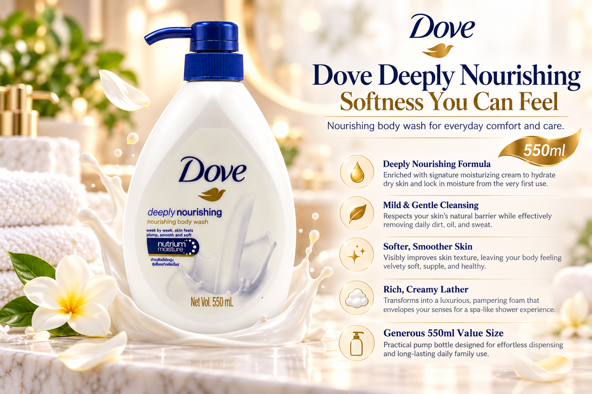 Dove Deeply Nourishing Body Wash with Moisturizing Cream | 550ml