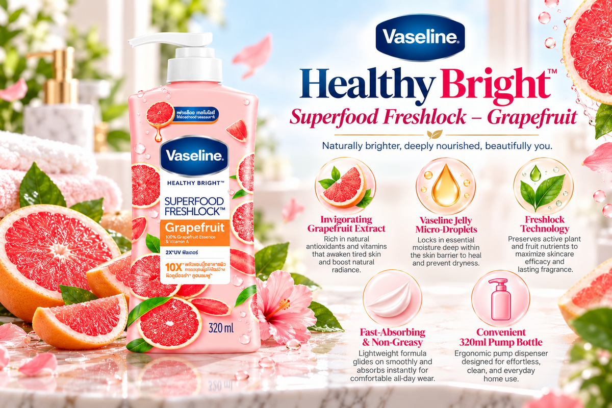 Vaseline Superfood Freshlock Body Lotion - Grapefruit | 320ml