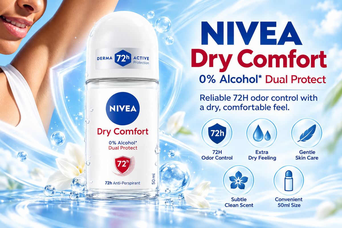 Nivea Dry Comfort Antiperspirant Roll-On for Women | 50ml